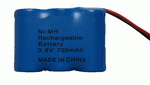 3.6V 700MHA NiMh Battery/Batteria NiMh/ batterie NiMh/ NiMh Akku/ bater&iacute;a NiMh/ NiMH akkumul&aacute;tor/ NiMH-akku/ Acumulator NiMh/ NiMH аккумуляторов rechargeable NI-MH battery packs made in China