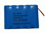 12V 2000MAH NiMh Battery/Batteria NiMh/ batterie NiMh/ NiMh Akku/ bater&iacute;a NiMh/ NiMH akkumul&aacute;tor/ NiMH-akku/ Acumulator NiMh/ NiMH аккумуляторов rechargeable NI-MH battery packs made in China